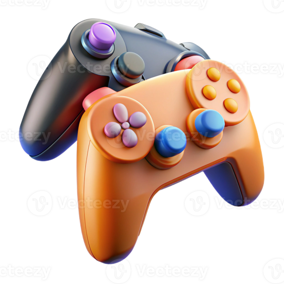stunning creative A set of gaming controllers authentic png
