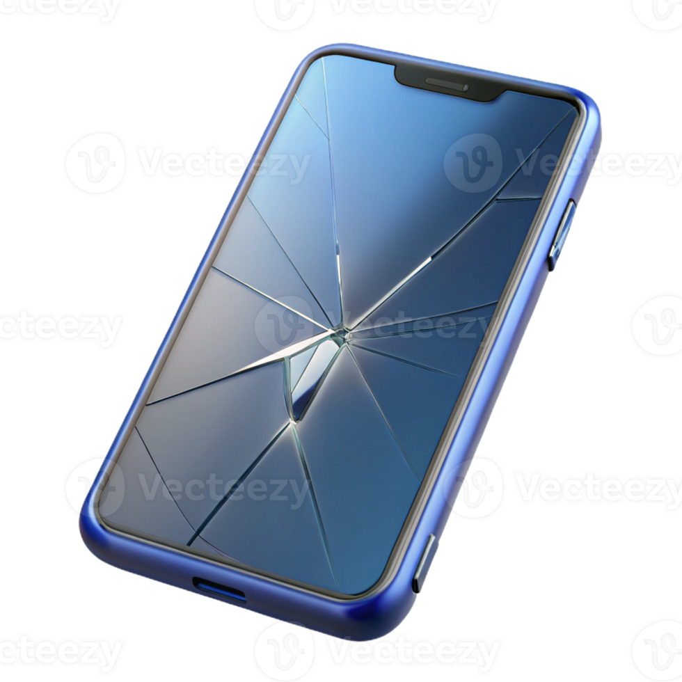 impressive vintage A broken cell phone screen original png