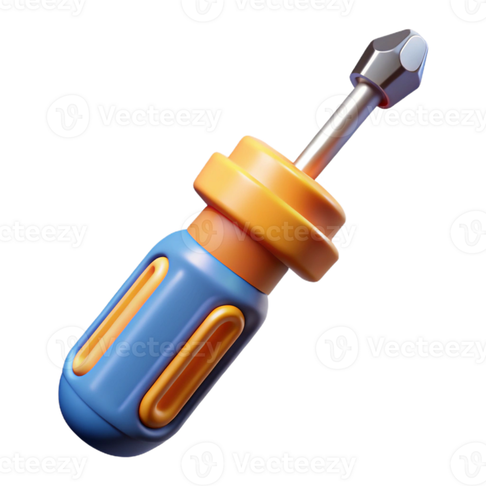 vibrant creative A screwdriver with interchangeable bits authentic png