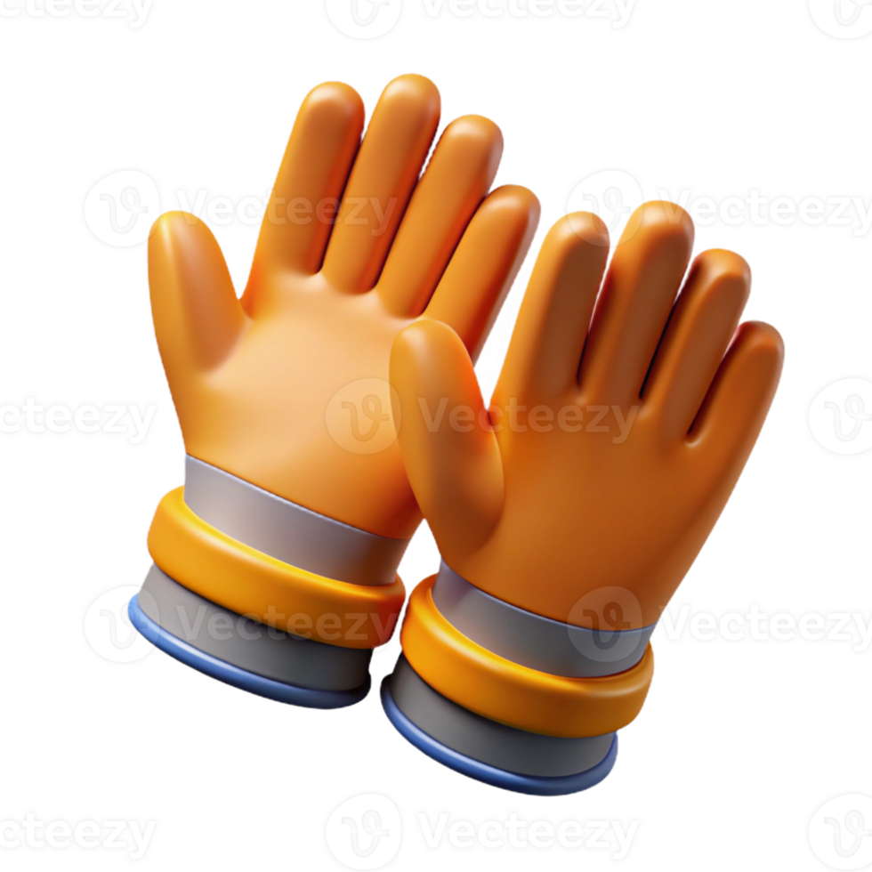 serene abstract A pair of work gloves exclusive png