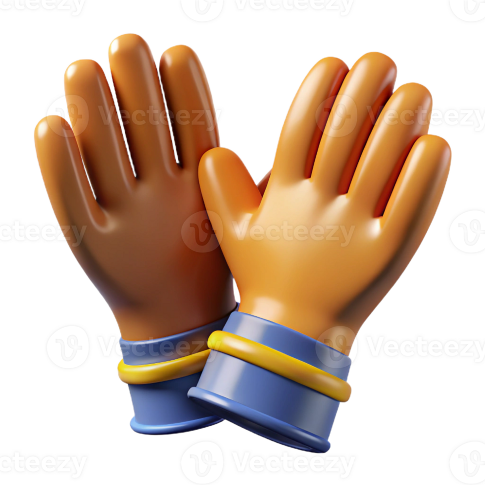 dramatic minimalist A pair of work gloves detailed png