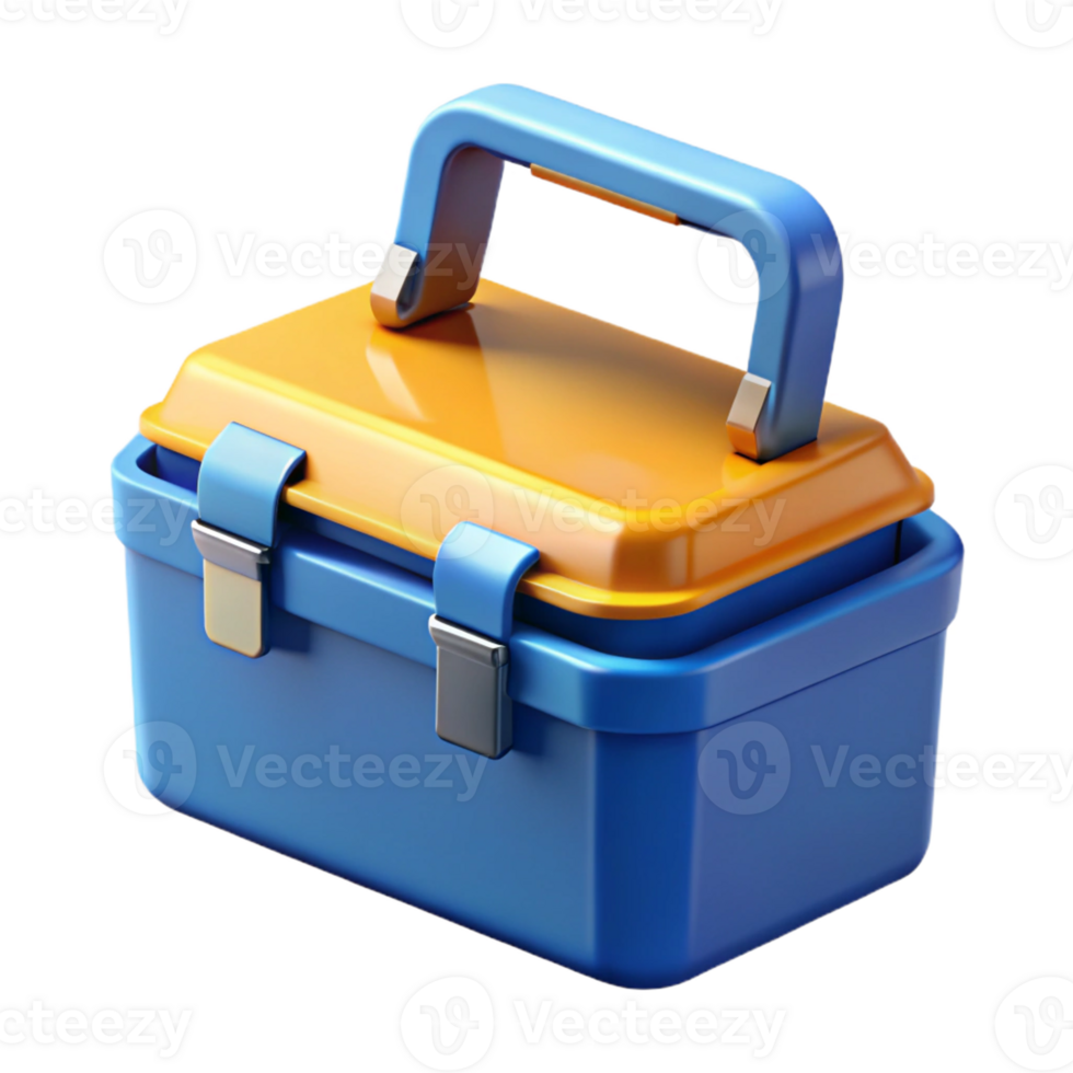 vibrant abstract A toolbox with lid open 4K png