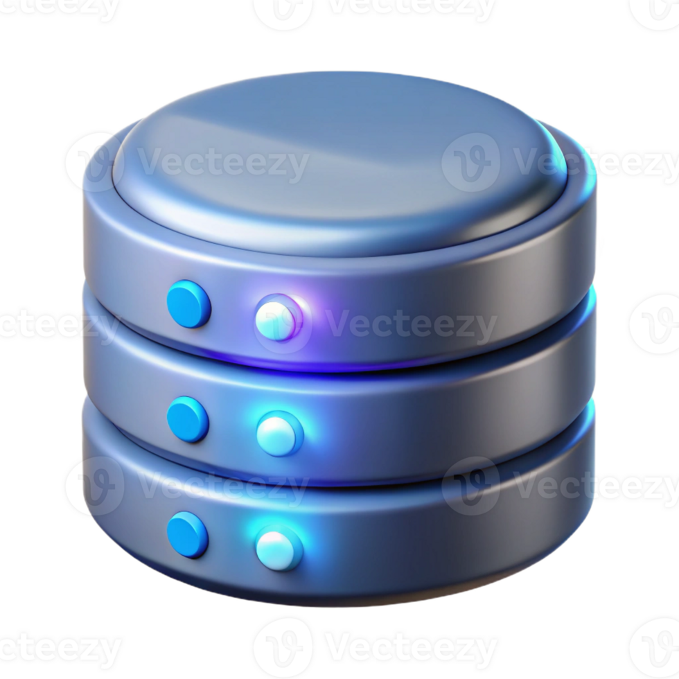elegant abstract High-tech data storage device with blinking lights, high resolution png