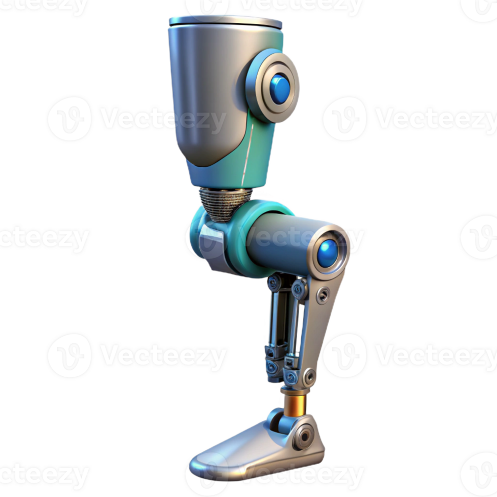 elegant classic Cybernetic exoskeleton leg with hydraulics, detailed png