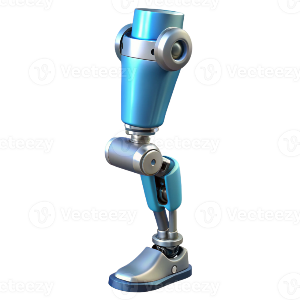elegant traditional Cybernetic exoskeleton leg with hydraulics, original png