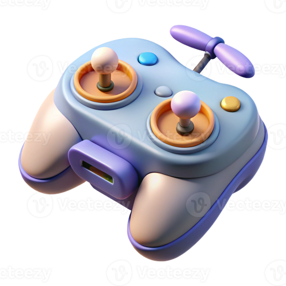 vibrant contemporary High-tech drone controller with joystick and buttons, exclusive png