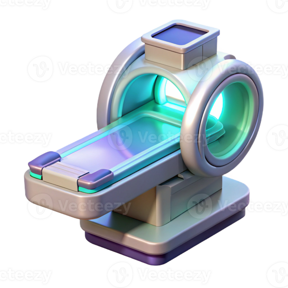 elegant rustic Advanced medical scanner with holographic display, authentic png