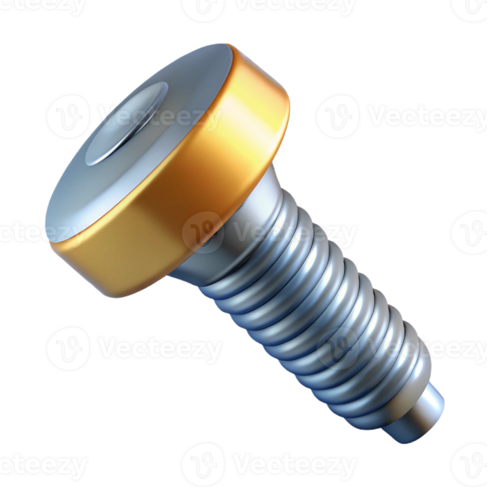 dramatic traditional Single metal screw, Phillips head, 4K png