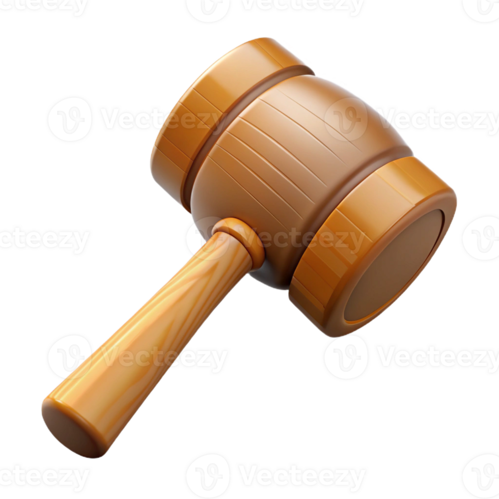 vibrant abstract Wooden mallet, used, premium png