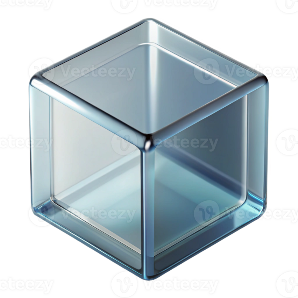 stunning creative Glass block, clear, square, high quality png