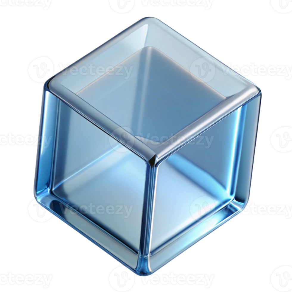 serene classic Glass block, clear, square, high quality png
