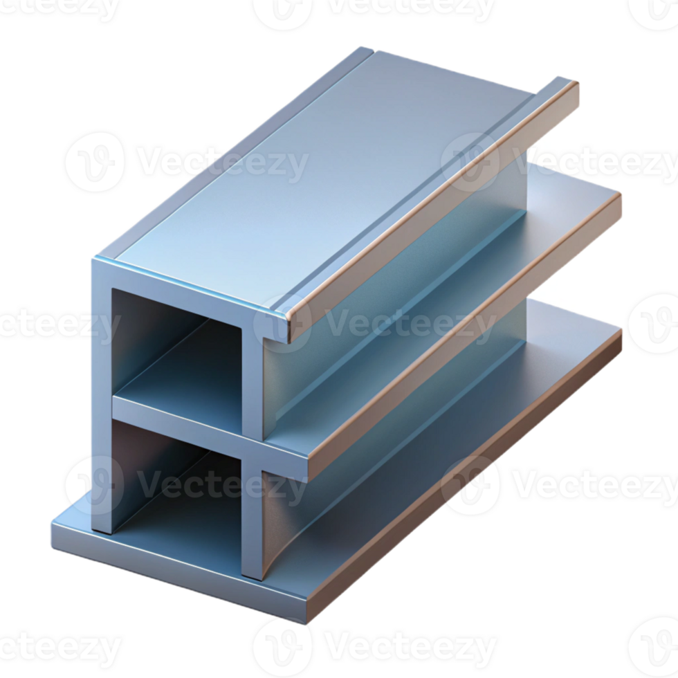 stunning rustic Steel I-beam, cross-section, original png