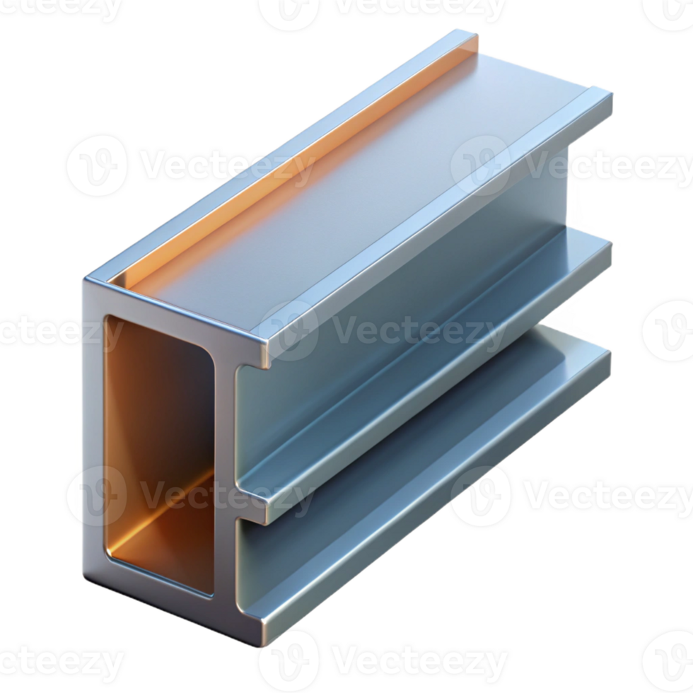 wonderful modern Steel I-beam, cross-section, 4K png