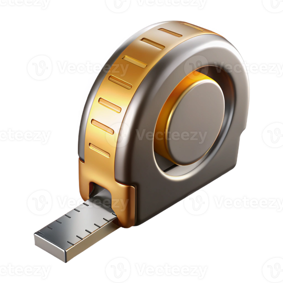 serene traditional Tape measure, extended, metallic, premium png