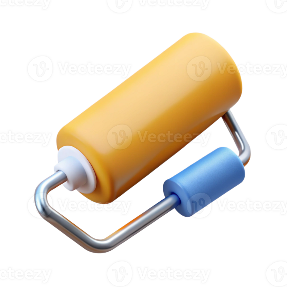 impressive modern Paint roller, dry, white foam, high quality png
