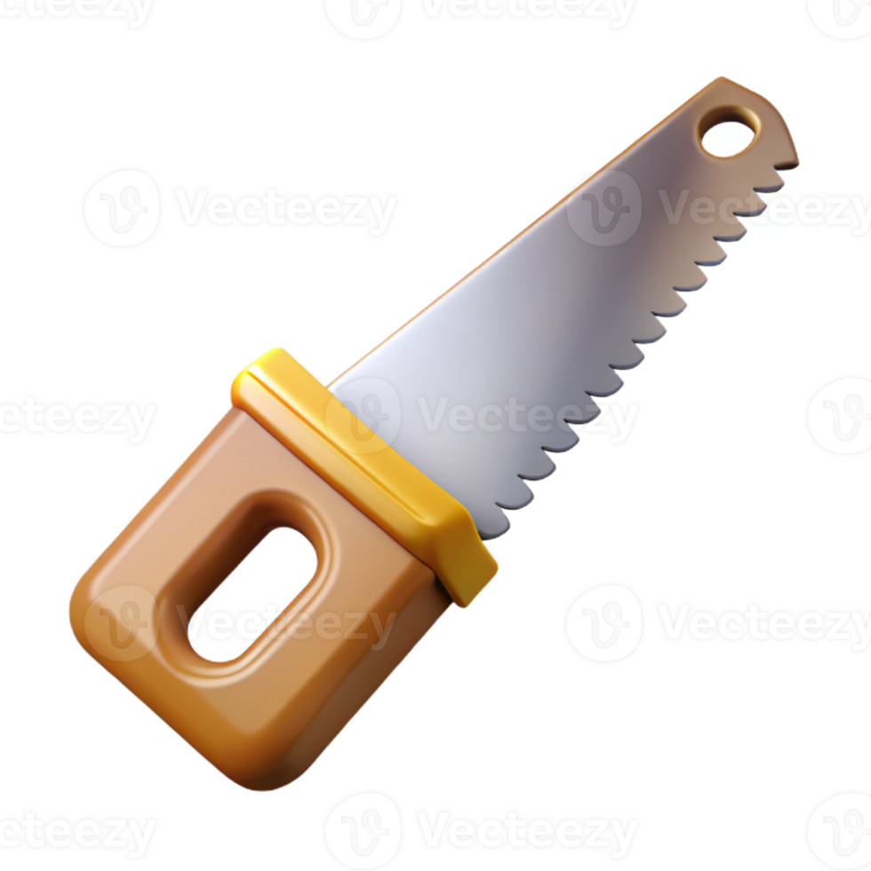 vibrant vintage Saw, handsaw, wooden handle, detailed png