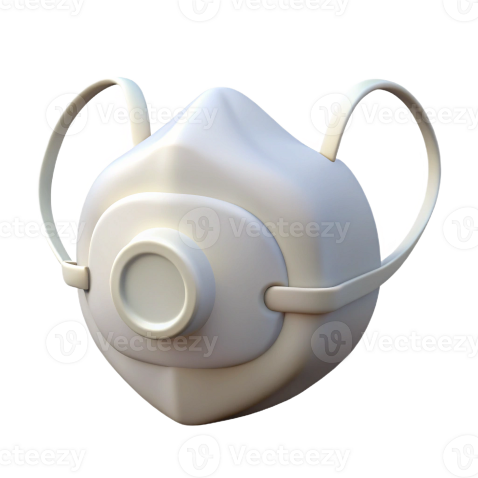 serene artistic Dust mask, white, disposable, exclusive png