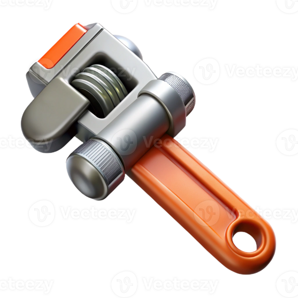 serene rustic Pipe wrench, steel, heavy duty, 4K png