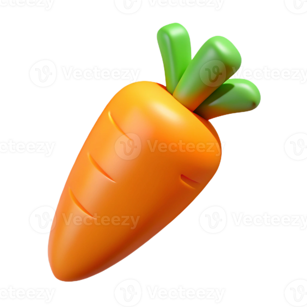 vibrant creative Orange carrot with green top exclusive png