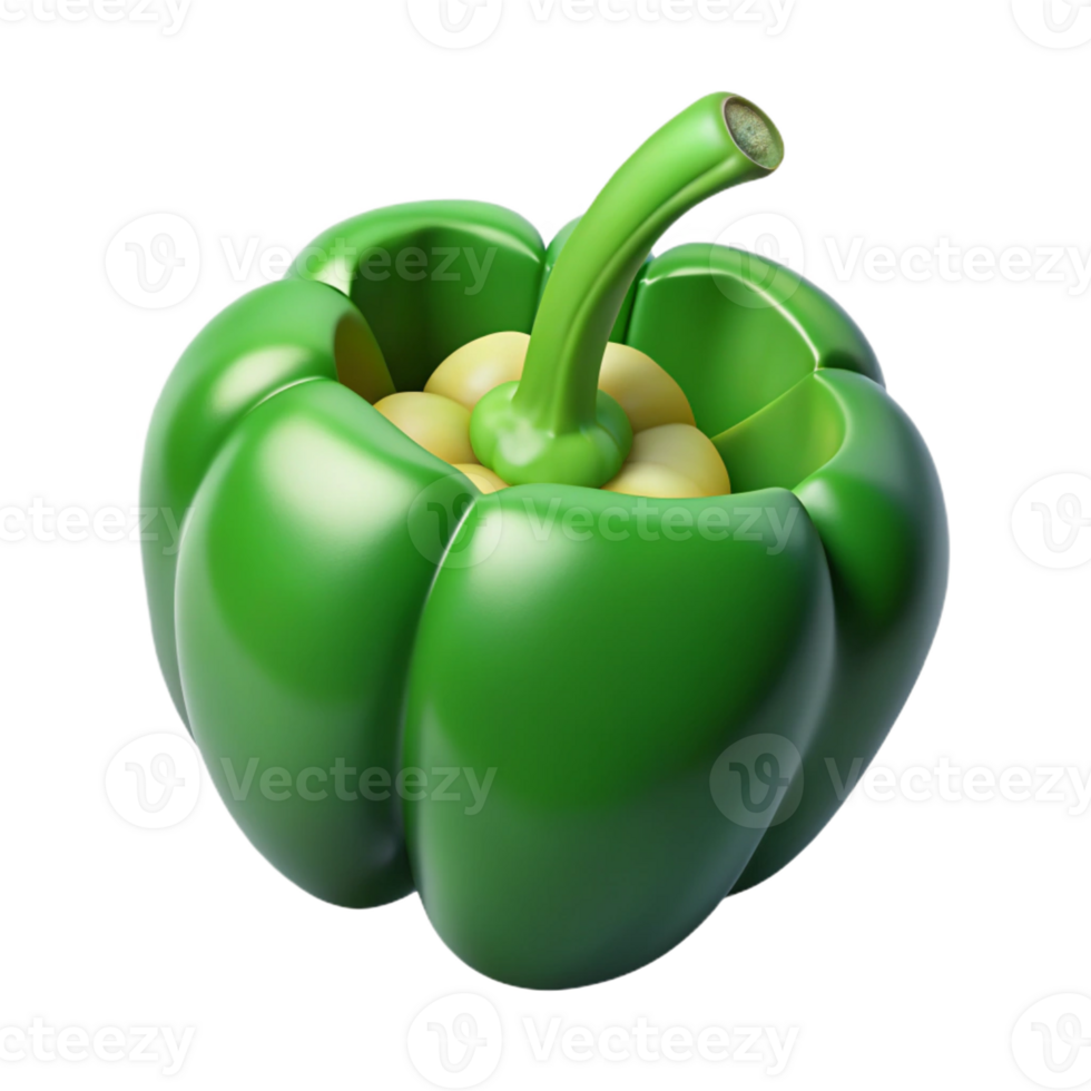 wonderful contemporary Green bell pepper cut in half genuine png