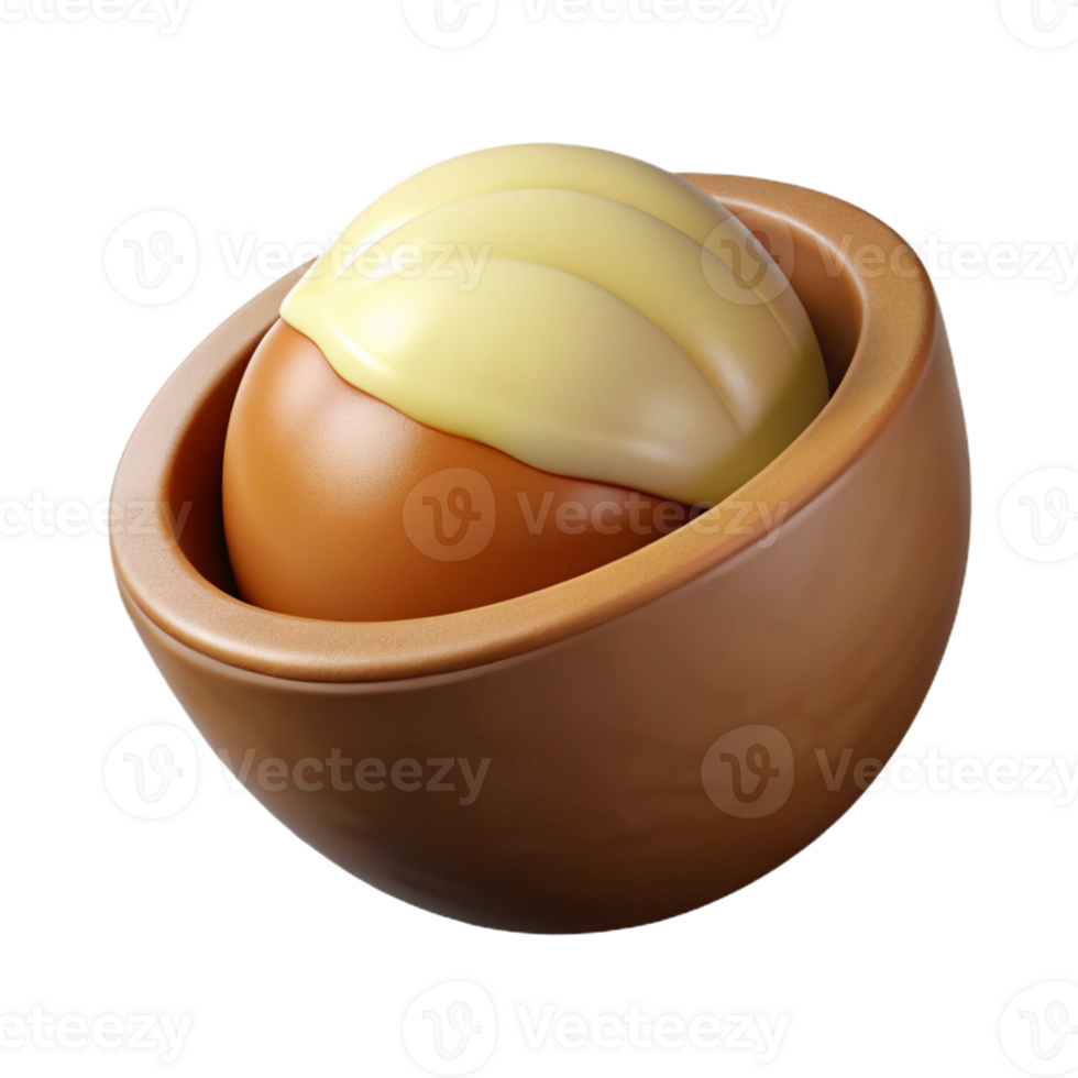 impressive modern Macadamia nut in shell 4K png