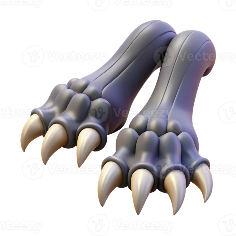 impressive rustic A pair of clawed dragon feet genuine png