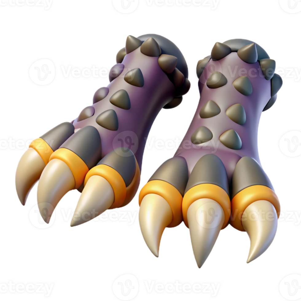 stunning artistic A pair of clawed dragon feet authentic png