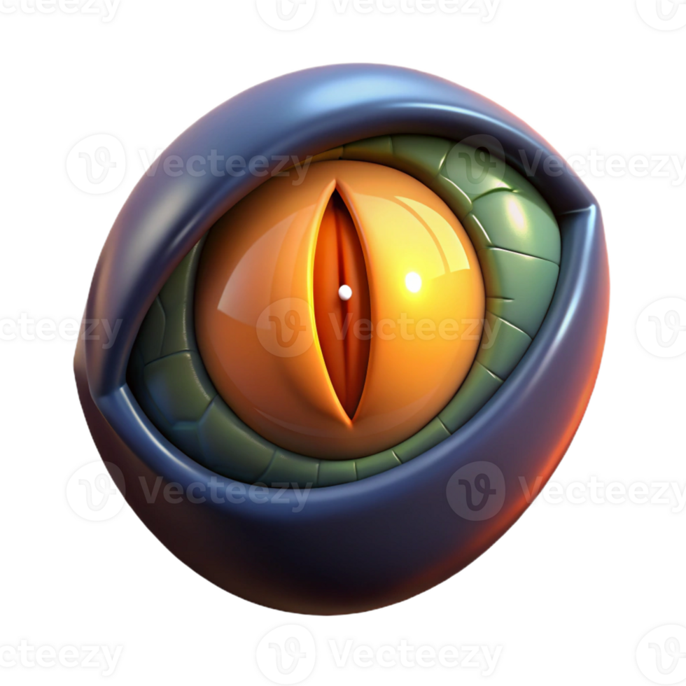 impressive artistic A single, open dragon eye genuine png