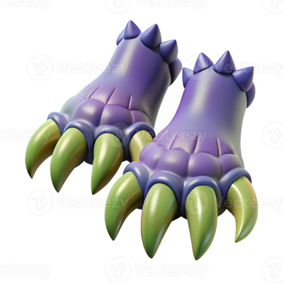 beautiful contemporary A pair of clawed dragon feet premium png