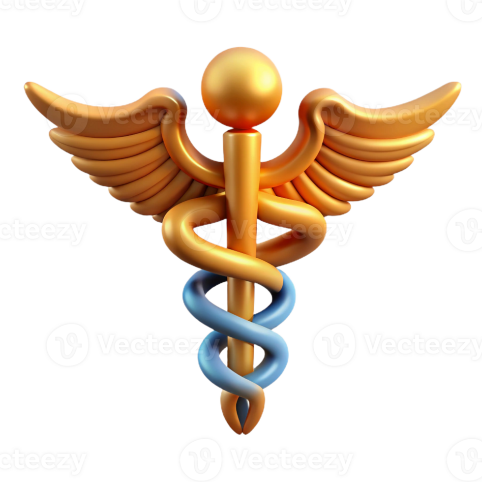 extraordinary abstract Caduceus, Hermes' staff, symbolic, detailed png