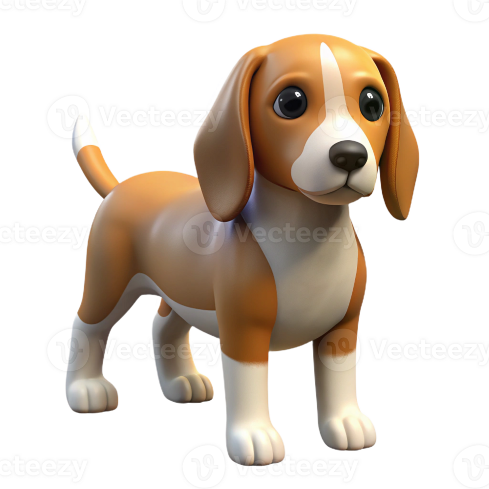 extraordinary contemporary A Beagle with long ears, high quality png