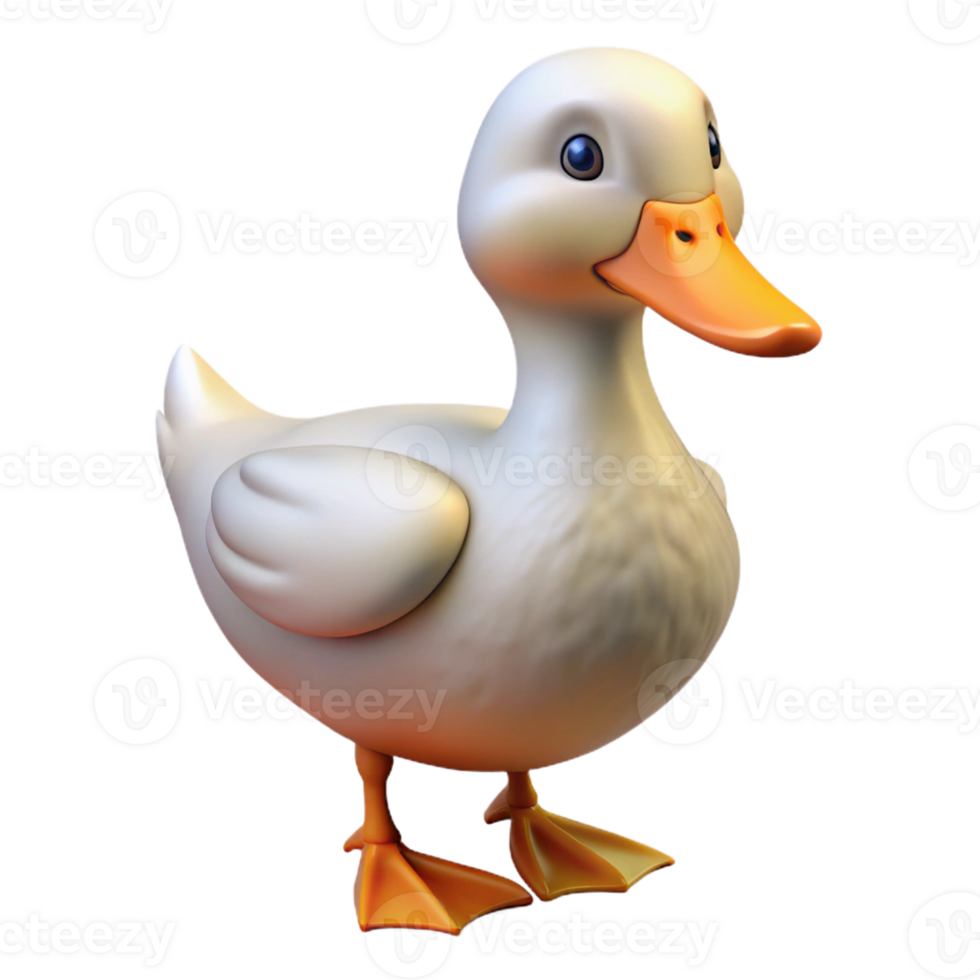 serene traditional A duck quacking, exclusive png