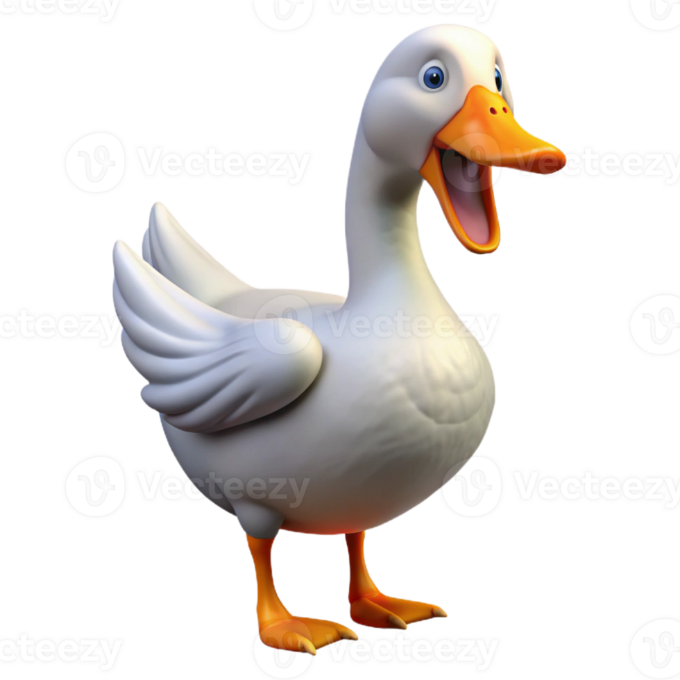 stunning abstract A goose honking, 4K png