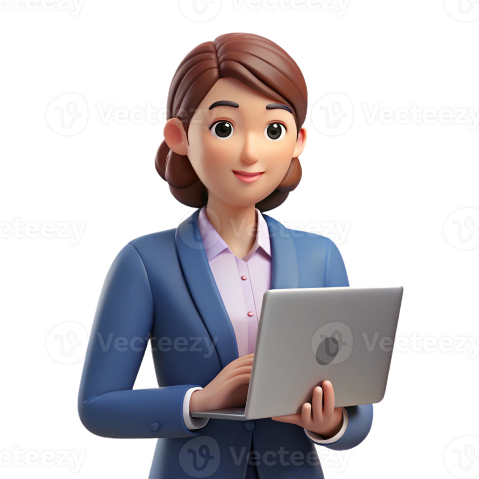 magnificent modern Young professional woman with laptop exclusive png