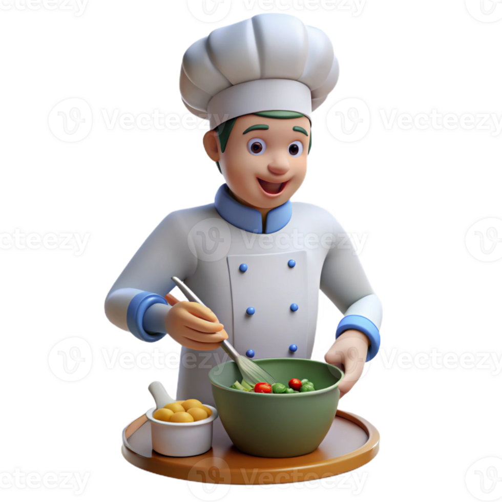 beautiful traditional Passionate chef preparing a meal high quality png