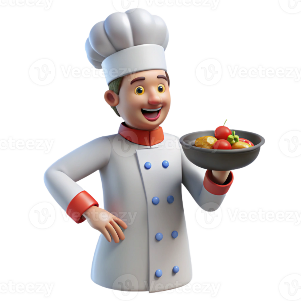 dramatic rustic Innovative chef creating a new dish genuine png