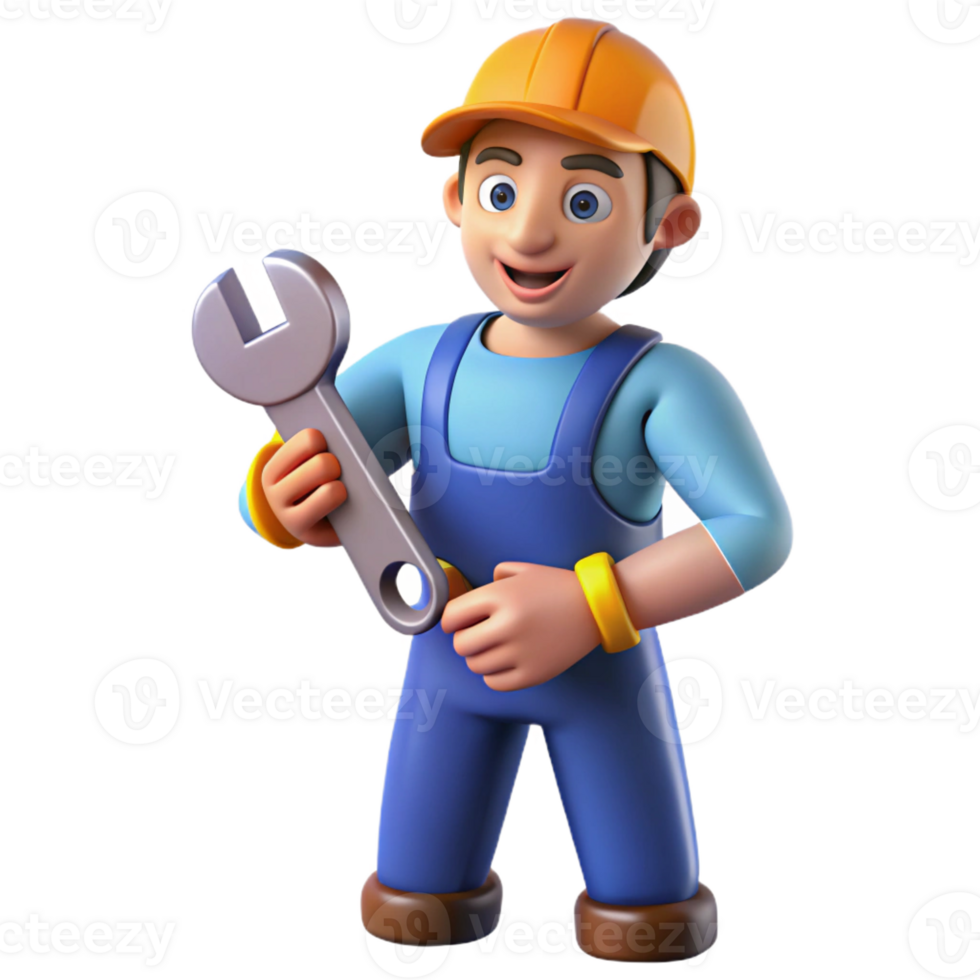 beautiful minimalist Resourceful mechanic troubleshooting a problem professional png