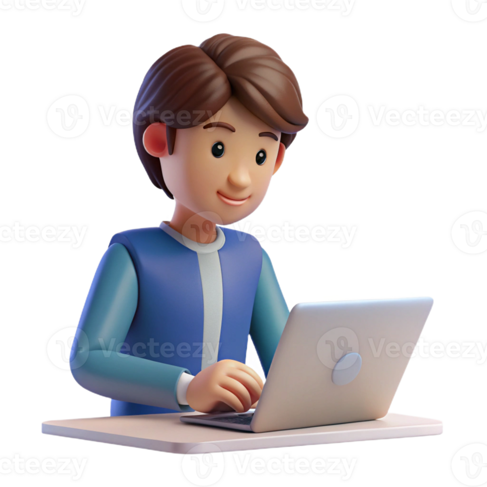 elegant classic Focused teenager working on a project high quality png