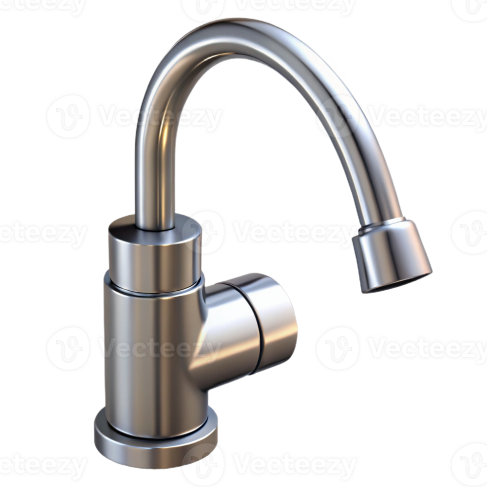 impressive rustic Kitchen faucet, stainless steel, high resolution png