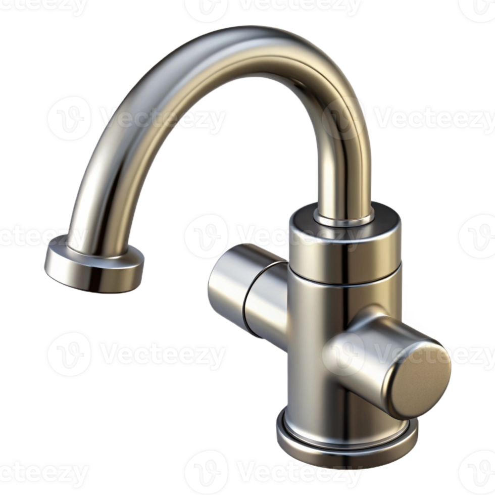 impressive modern Kitchen faucet, stainless steel, original png