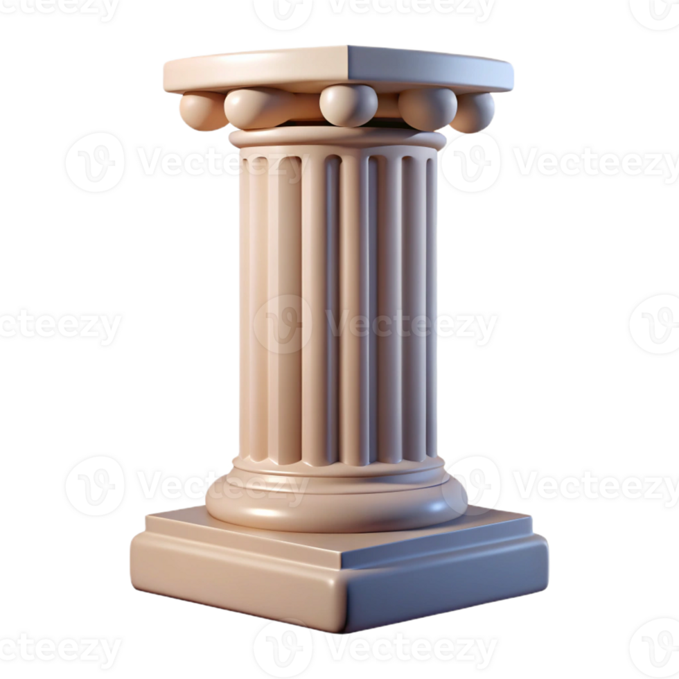 dramatic classic Column, doric order, high resolution png