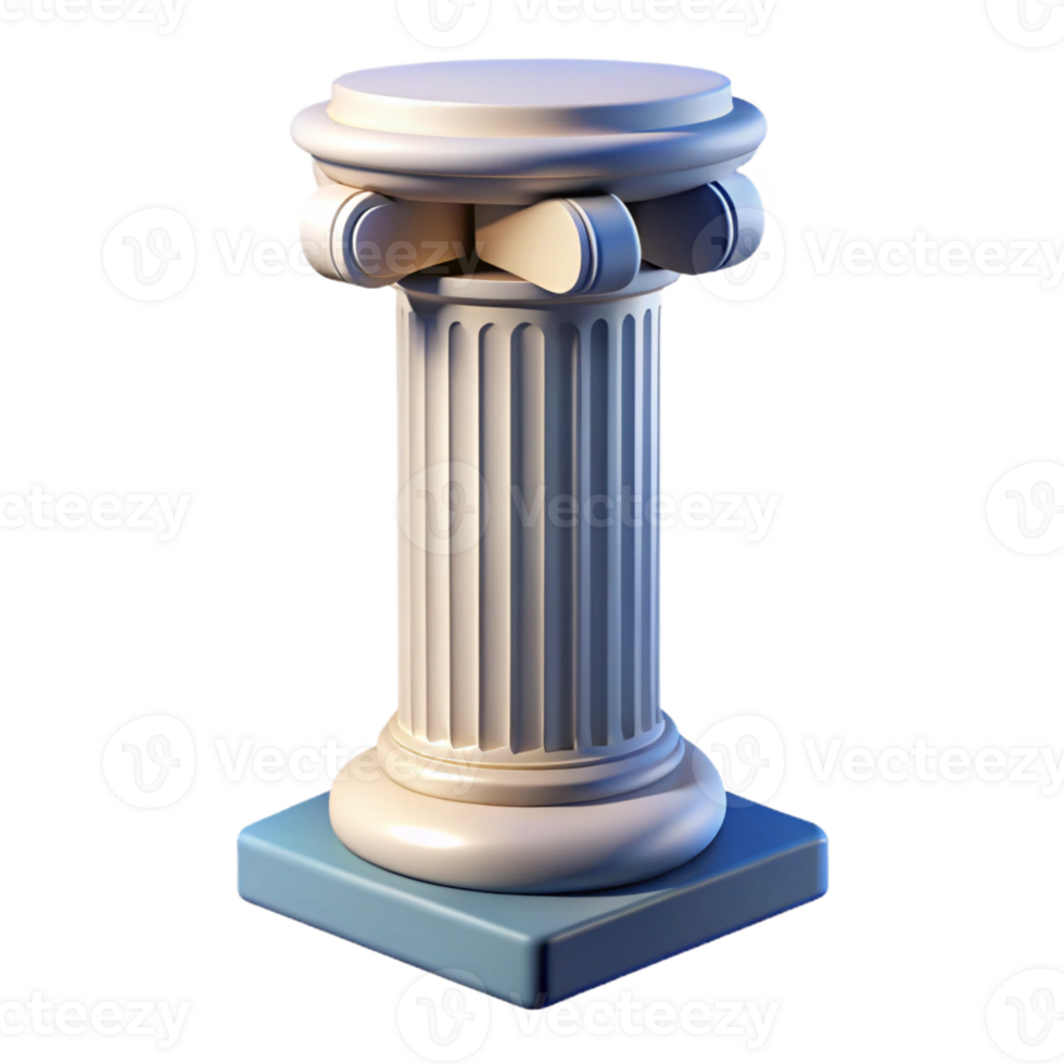 serene contemporary Column, doric order, genuine png