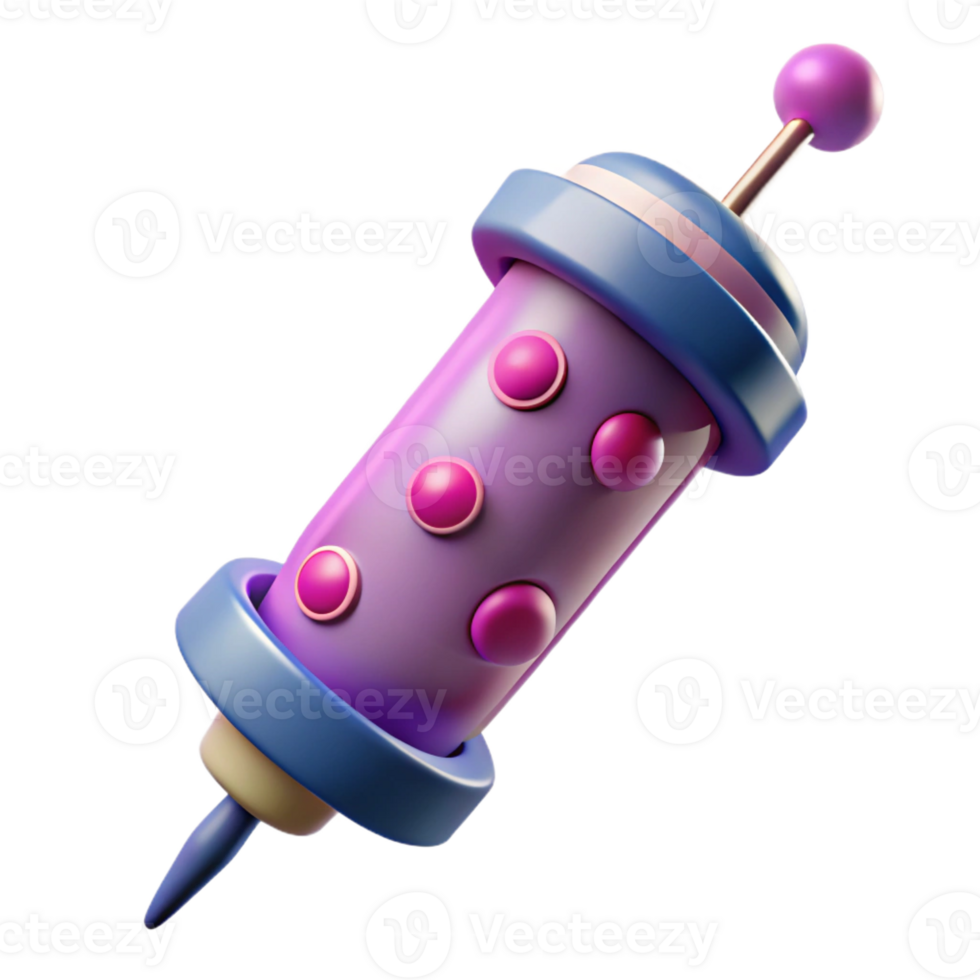 magnificent minimalist Nanobot Syringe, filled with microscopic robots premium png