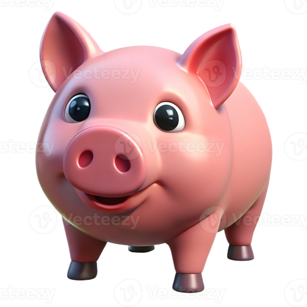 elegant modern Pig, pink pig, farm animal, detailed png