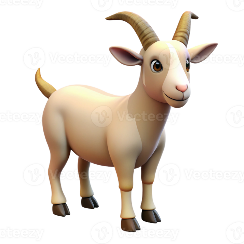 wonderful minimalist Goat, mountain goat, horns, detailed png
