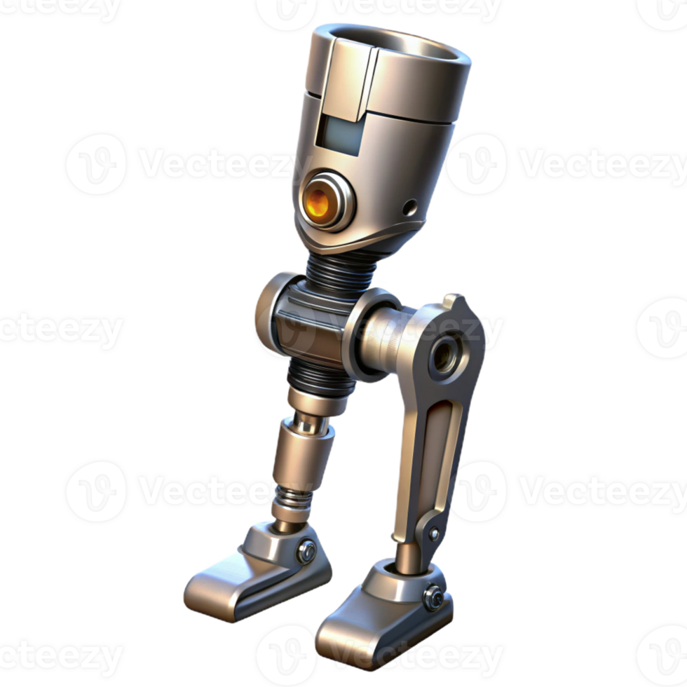 wonderful creative Bionic leg, metallic, hydraulic pistons genuine png