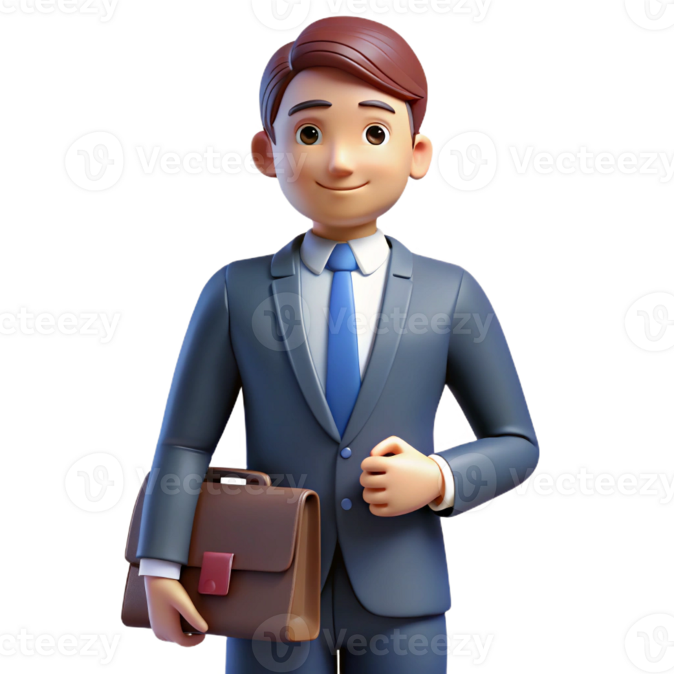 wonderful abstract Serious lawyer, holding a briefcase, high quality png