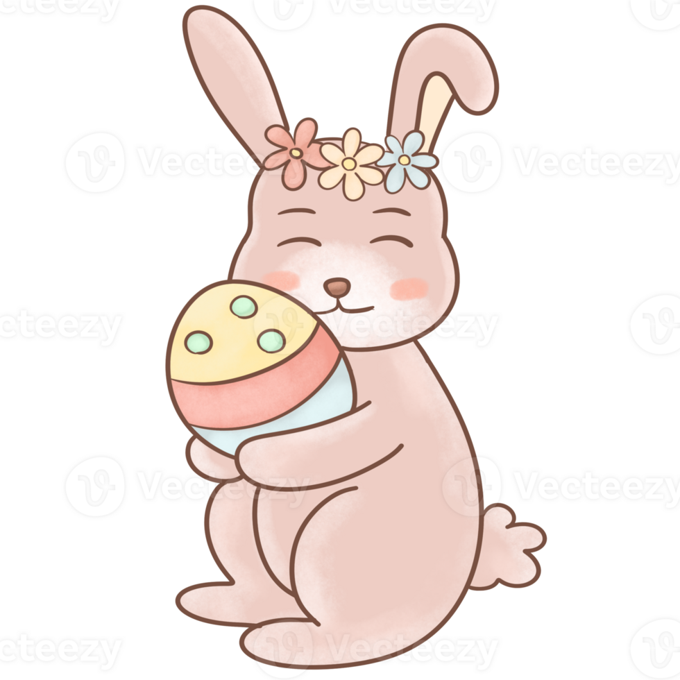 rabbit, easter bunny, bunny, animal, april, cartoon, celebration, character, culture, decoration, event, festive, flower, greeting, holiday, nature, seasonal, speckled, spring, springtime, traditional png