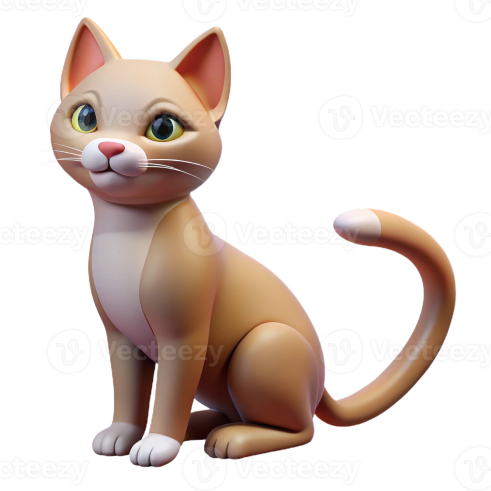 stunning modern Elegant cat, grooming itself, authentic png