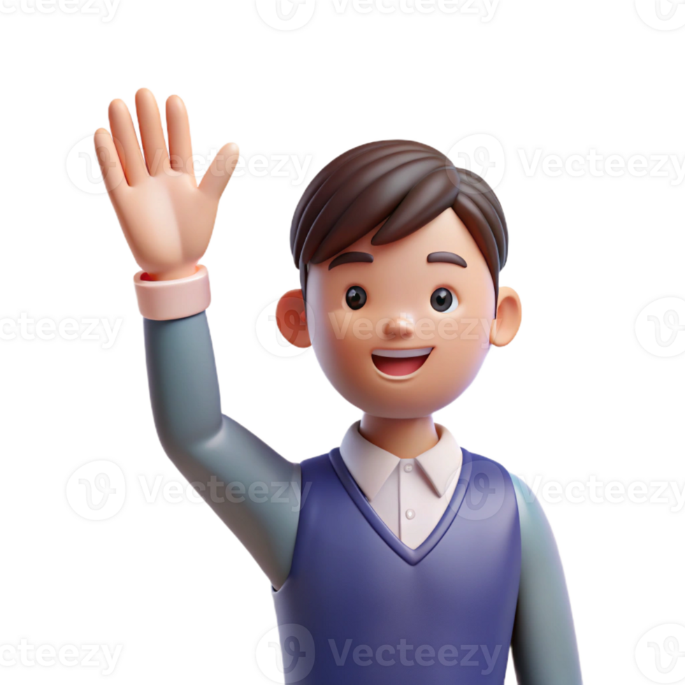 dramatic vintage Student, raising hand to ask question, exclusive png